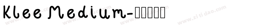 Klee Medium字体转换
